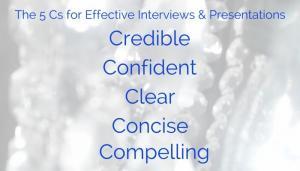 The 5 Cs for Effective Interviews and Presentations, by Media Trainer and Presentation Trainer Lisa Elia, of Expert Media Training™.