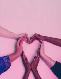 Image of people's hands to accompany blog post on anti-racism by Expert Media Training Founder, Media Trainer and Presentation Trainer Lisa Elia
