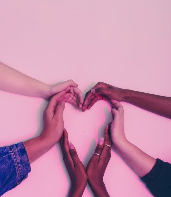 Image of people's hands to accompany blog post on anti-racism by Expert Media Training Founder, Media Trainer and Presentation Trainer Lisa Elia